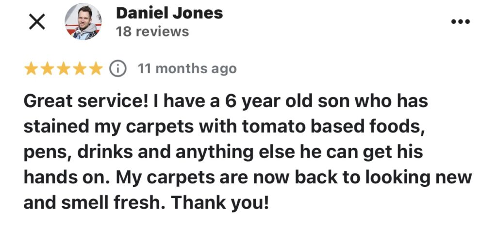 5 Star Review from Client